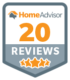 HomeAdvisor 20+ Reviews badge